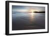 View over Embleton Beach at Sunrise Towards the Silhouetted Ruin of Dunstanburgh Castle-Lee Frost-Framed Photographic Print