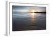 View over Embleton Beach at Sunrise Towards the Silhouetted Ruin of Dunstanburgh Castle-Lee Frost-Framed Photographic Print