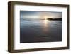 View over Embleton Beach at Sunrise Towards the Silhouetted Ruin of Dunstanburgh Castle-Lee Frost-Framed Photographic Print