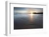 View over Embleton Beach at Sunrise Towards the Silhouetted Ruin of Dunstanburgh Castle-Lee Frost-Framed Photographic Print