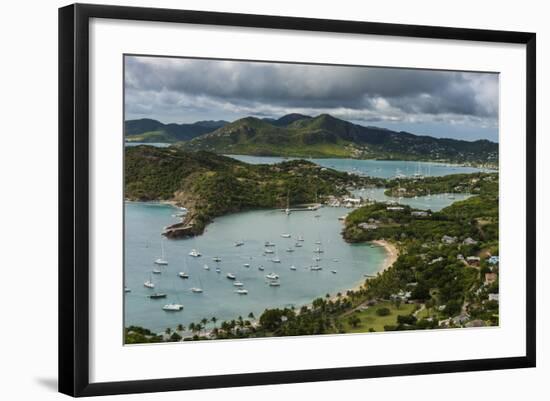 View over English Harbour, Antigua, Antigua and Barbuda, West Indies, Carribean, Central America-Michael Runkel-Framed Photographic Print