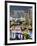 View over Entertainment District of Clarke Quay, Singapore River and City Skyline, Singapore-Gavin Hellier-Framed Photographic Print