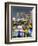 View over Entertainment District of Clarke Quay, Singapore River and City Skyline, Singapore-Gavin Hellier-Framed Photographic Print