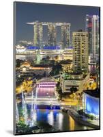 View over Entertainment District of Clarke Quay, Singapore River and City Skyline, Singapore-Gavin Hellier-Mounted Photographic Print