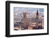 View over Florence from the Duomo, Tower of Bargello, Florence (Firenze), Tuscany, Italy, Europe-Nico Tondini-Framed Photographic Print