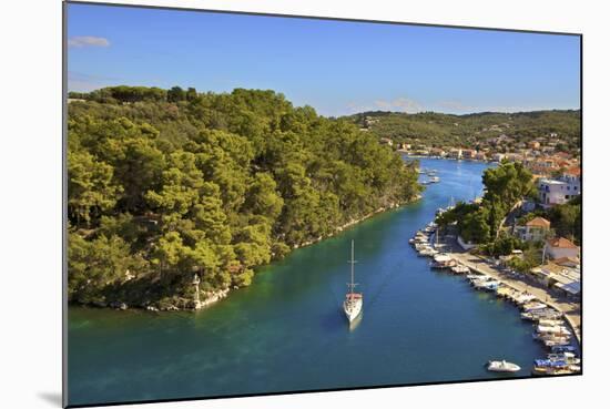 View over Gaios Harbour, Paxos, the Ionian Islands, Greek Islands, Greece, Europe-Neil Farrin-Mounted Photographic Print