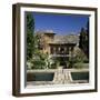 View over Gardens, Alhambra Palace, UNESCO World Heritage Site, Granada, Andalucia, Spain, Europe-Stuart Black-Framed Photographic Print