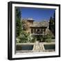 View over Gardens, Alhambra Palace, UNESCO World Heritage Site, Granada, Andalucia, Spain, Europe-Stuart Black-Framed Photographic Print
