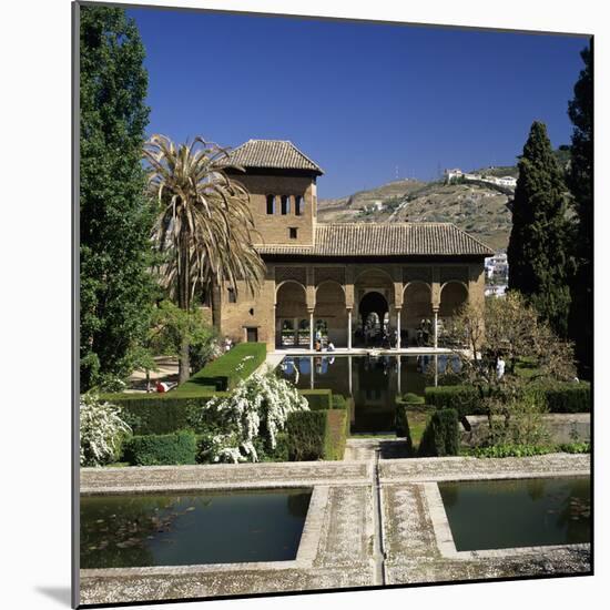 View over Gardens, Alhambra Palace, UNESCO World Heritage Site, Granada, Andalucia, Spain, Europe-Stuart Black-Mounted Photographic Print