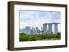 View over Gardens by Bay to Three Towers of Marina Bay Sands Hotel and City Skyline Beyond-Fraser Hall-Framed Photographic Print