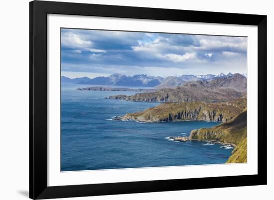 View over Godthul, South Georgia, Antarctica, Polar Regions-Michael Runkel-Framed Photographic Print