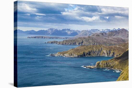 View over Godthul, South Georgia, Antarctica, Polar Regions-Michael Runkel-Stretched Canvas