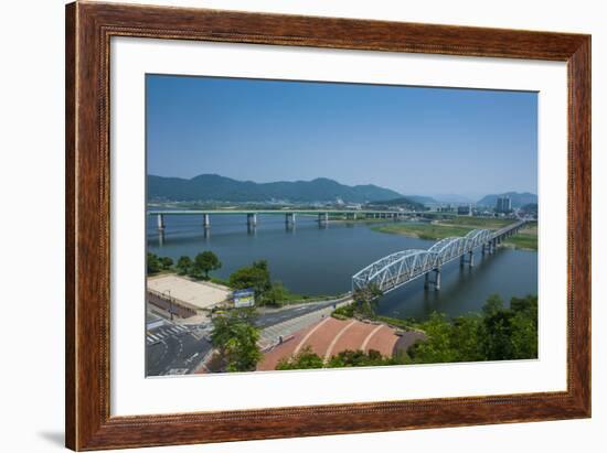 View over Gongja from the Gongsanseong Castle, South Chungcheong Province, South Korea, Asia-Michael-Framed Photographic Print