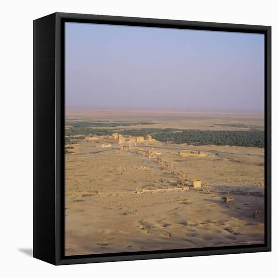 View Over Graeco-Roman City Towards Roman Temple of Bel, 45 AD, Palmyra, Syria, Middle East-Christopher Rennie-Framed Stretched Canvas