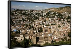View over Granada from the Alcazaba, Alhambra Palace, Granada, Andalucia, Spain, Europe-Yadid Levy-Framed Photographic Print