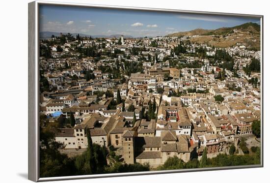 View over Granada from the Alcazaba, Alhambra Palace, Granada, Andalucia, Spain, Europe-Yadid Levy-Framed Photographic Print