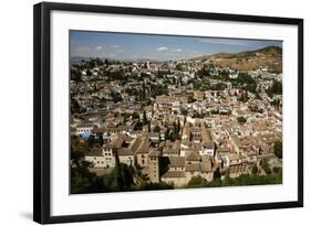 View over Granada from the Alcazaba, Alhambra Palace, Granada, Andalucia, Spain, Europe-Yadid Levy-Framed Photographic Print