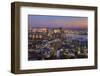 View over HafenCity and Elbphilharmonie at sunset, Hamburg, Hanseatic City, Germany, Europe-Markus Lange-Framed Photographic Print