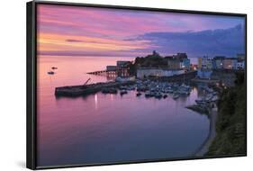 View over Harbour and Castle at Dawn, Tenby, Carmarthen Bay, Pembrokeshire, Wales, UK-Stuart Black-Framed Photographic Print