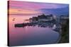 View over Harbour and Castle at Dawn, Tenby, Carmarthen Bay, Pembrokeshire, Wales, UK-Stuart Black-Stretched Canvas