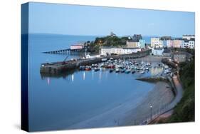 View over Harbour and Castle, Tenby, Carmarthen Bay, Pembrokeshire, Wales, United Kingdom, Europe-Stuart Black-Stretched Canvas