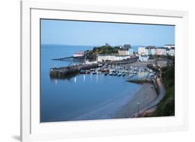 View over Harbour and Castle, Tenby, Carmarthen Bay, Pembrokeshire, Wales, United Kingdom, Europe-Stuart Black-Framed Photographic Print