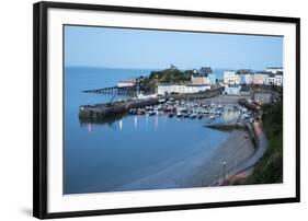 View over Harbour and Castle, Tenby, Carmarthen Bay, Pembrokeshire, Wales, United Kingdom, Europe-Stuart Black-Framed Photographic Print