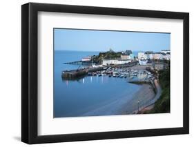 View over Harbour and Castle, Tenby, Carmarthen Bay, Pembrokeshire, Wales, United Kingdom, Europe-Stuart Black-Framed Photographic Print