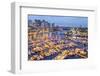 View over Harbour and Granville Island with City Skyline at Dusk, Vancouver, British Colombia-Peter Adams-Framed Photographic Print