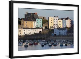 View over Harbour, Tenby, Carmarthen Bay, Pembrokeshire, Wales, United Kingdom, Europe-Stuart Black-Framed Photographic Print