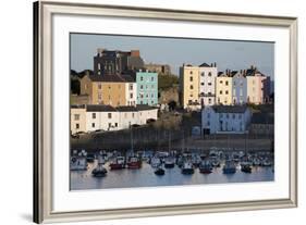 View over Harbour, Tenby, Carmarthen Bay, Pembrokeshire, Wales, United Kingdom, Europe-Stuart Black-Framed Photographic Print