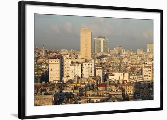 View over Havana Centro Showing the City's Dilapidated Buildings-Lee Frost-Framed Photographic Print