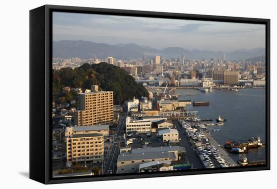 View over Hiroshima Port, Ujina Island, Hiroshima, Western Honshu, Japan, Asia-Stuart Black-Framed Stretched Canvas