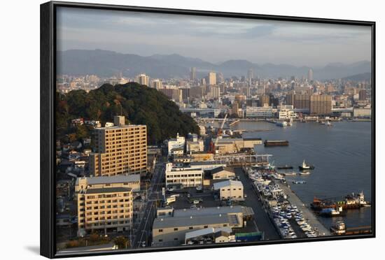 View over Hiroshima Port, Ujina Island, Hiroshima, Western Honshu, Japan, Asia-Stuart Black-Framed Photographic Print