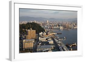 View over Hiroshima Port, Ujina Island, Hiroshima, Western Honshu, Japan, Asia-Stuart Black-Framed Photographic Print