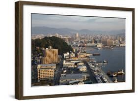 View over Hiroshima Port, Ujina Island, Hiroshima, Western Honshu, Japan, Asia-Stuart Black-Framed Photographic Print