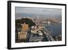 View over Hiroshima Port, Ujina Island, Hiroshima, Western Honshu, Japan, Asia-Stuart Black-Framed Photographic Print