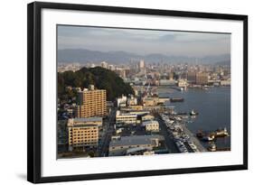 View over Hiroshima Port, Ujina Island, Hiroshima, Western Honshu, Japan, Asia-Stuart Black-Framed Photographic Print