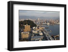 View over Hiroshima Port, Ujina Island, Hiroshima, Western Honshu, Japan, Asia-Stuart Black-Framed Photographic Print