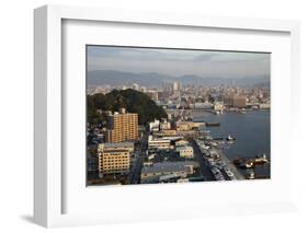 View over Hiroshima Port, Ujina Island, Hiroshima, Western Honshu, Japan, Asia-Stuart Black-Framed Photographic Print