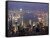 View over Hong Kong from Victoria Peak-Andrew Watson-Framed Stretched Canvas