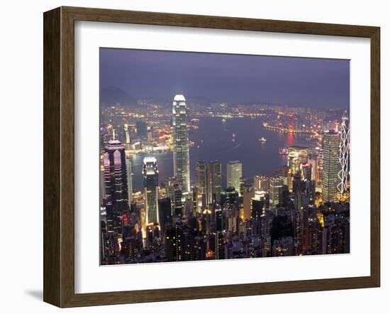 View over Hong Kong from Victoria Peak-Andrew Watson-Framed Photographic Print