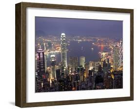 View over Hong Kong from Victoria Peak-Andrew Watson-Framed Photographic Print