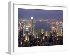 View over Hong Kong from Victoria Peak-Andrew Watson-Framed Photographic Print