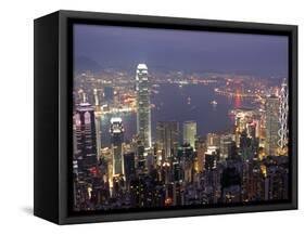 View over Hong Kong from Victoria Peak-Andrew Watson-Framed Stretched Canvas