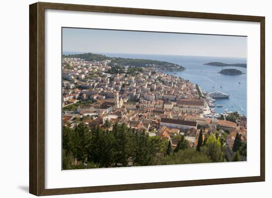 View over Hvar from Spanish Fortress, Hvar Island, Dalmatia, Croatia, Europe-Frank Fell-Framed Photographic Print