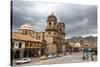 View over Iglesia De La Compania De Jesus Church and La Merced Church, Cuzco, Peru, South America-Yadid Levy-Stretched Canvas