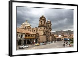 View over Iglesia De La Compania De Jesus Church and La Merced Church, Cuzco, Peru, South America-Yadid Levy-Framed Photographic Print