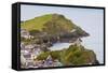 View over Ilfracombe, Devon, England, United Kingdom, Europe-Miles Ertman-Framed Stretched Canvas