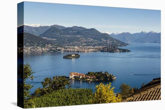 View over Isola Bella, Borromean Islands, Lake Maggiore, Italian Lakes, Piedmont, Italy, Europe-Yadid Levy-Stretched Canvas